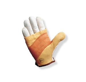 PMI Lightweight Rappel Gloves Review (PMI Belay Lighweight Belay glove. Note how the extra leather extends to the bottom of the fingers.)