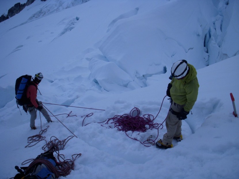 ice axe - another one of the many uses of an adze. ian nicholson and graham...