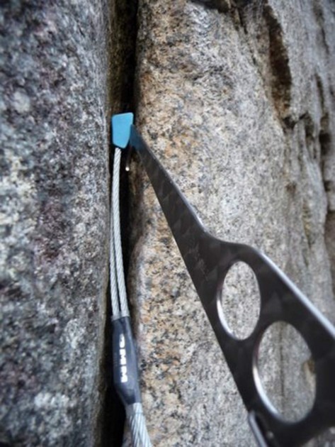 climbing nut - most nuts are best backed out of cracks either by pushing on the...