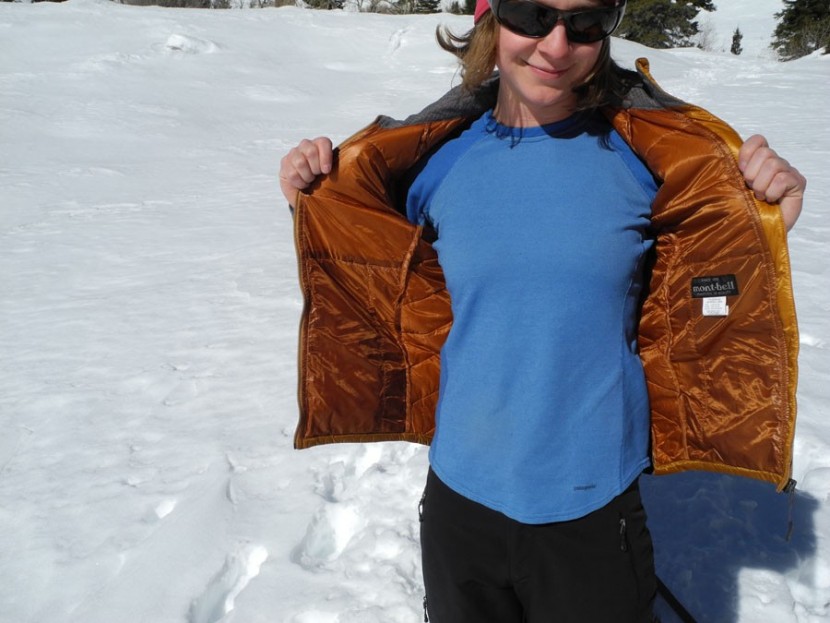 wearing the patagonia capilene 2 as a baselayer and the montbell...