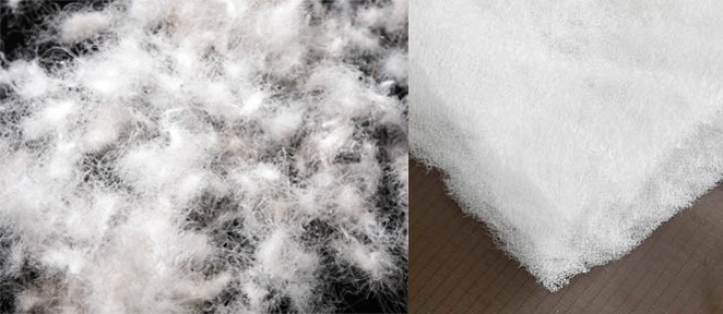 camping sleeping bag - down insulation (left) is the most thermally efficient, lightest and...