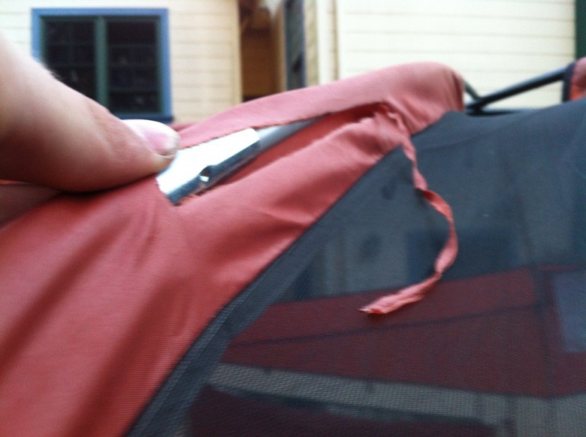 eureka copper canyon 8 - ripped tent sleeve after getting the pole stuck in the copper canyon 8