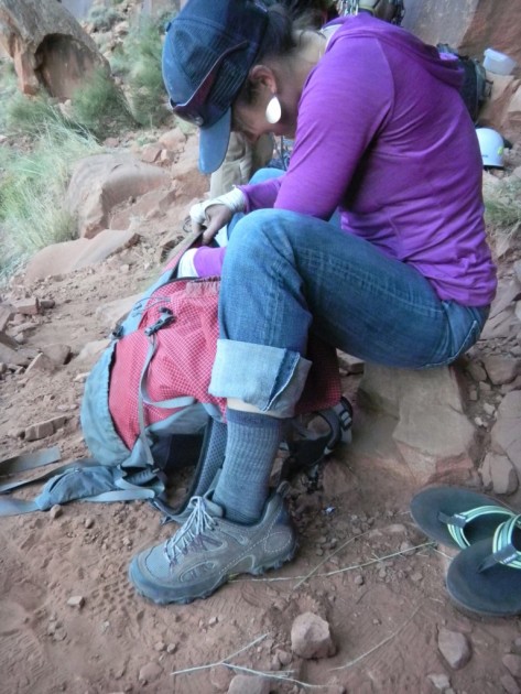 patagonia drifter ac for women - sarah hegg packing up while wearing the patagonia drifter. though on...