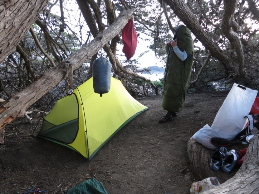 hyperlite mountain gear stuff pack - terra nova solar photon 2 camped along the big sur coast...