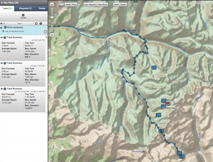 delorme inreach se - screen shot of locating someone using the inreach. the message...