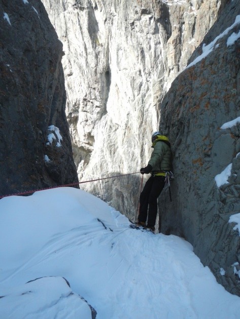western mountaineering flash xr - will dean rappels into the first pitch of spying and flying with the...
