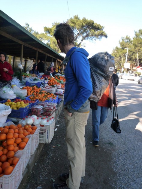 hyperlite mountain gear stuff pack - max neale with the hyperlite mountain gear stuff pack shopping at a...