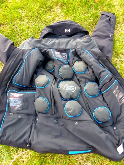 helly hansen enigma - internal view of the helly hansen enigma's "down flow" technology...
