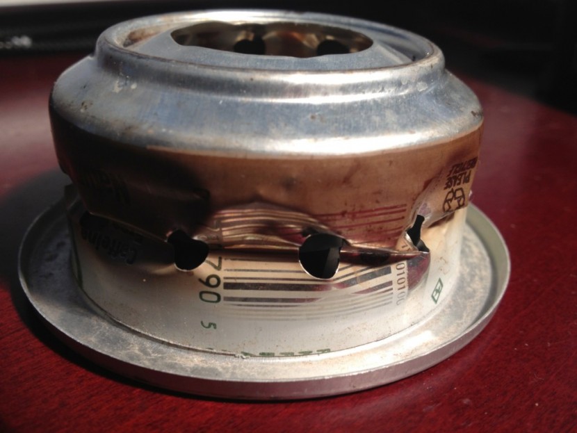 backpacking stove - trail designs sidewinder burner- it gets crushed easier than many...