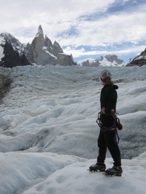 mountaineering boot womens - about to cross the glacier to reach the torres in patagonia while...