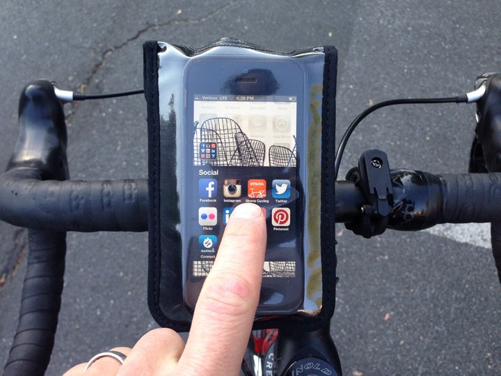 strava - for obvious reasons, using your phone on your bike is not ideal...