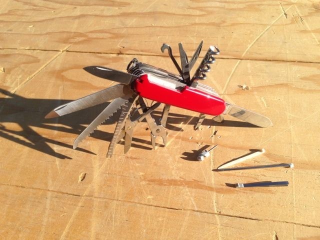 victorinox swisschamp swiss army knife - all the many features of the swisschamp, displayed.