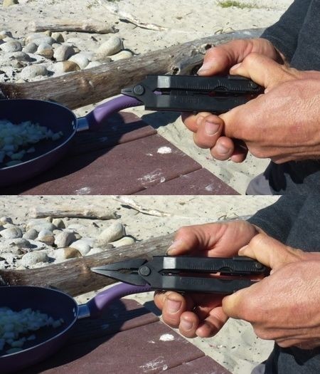 gerber multi-plier 600 - here is shown the unique sliding pliers. in this series, the testers...