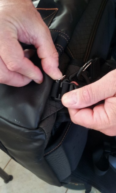 timbuk2 aviator travel backpack - the quick release clips are simple to attach and detach when...