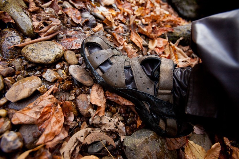 teva dozer 4 - the teva dozer, stylishly paired with a drysuit while kayaking.