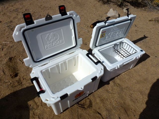 pelican 45 elite - side by side comparison of the pelican and yeti coolers. note the...