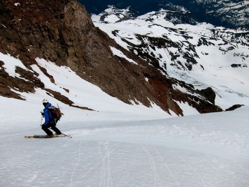 first ascent microtherm hooded - the first ascent microtherm descends the fuhrer finger on mt. rainier.