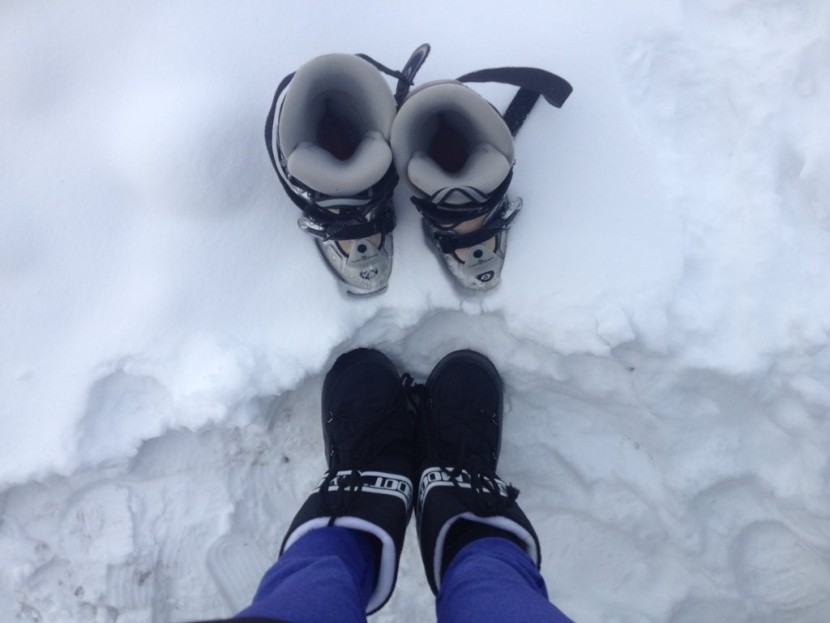 tecnica moon boot - out of ski boots. into moon boots. we were surprised at how warm the...