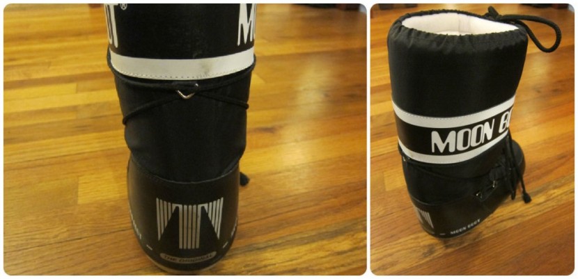 tecnica moon boot - the moon boot&#039;s backside. this boot&#039;s laces wrap around the backside...