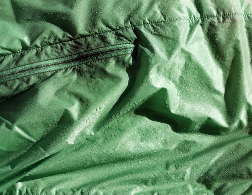 patagonia das parka for women - water beaded up on the pu-coated nylon ripstop material that makes...