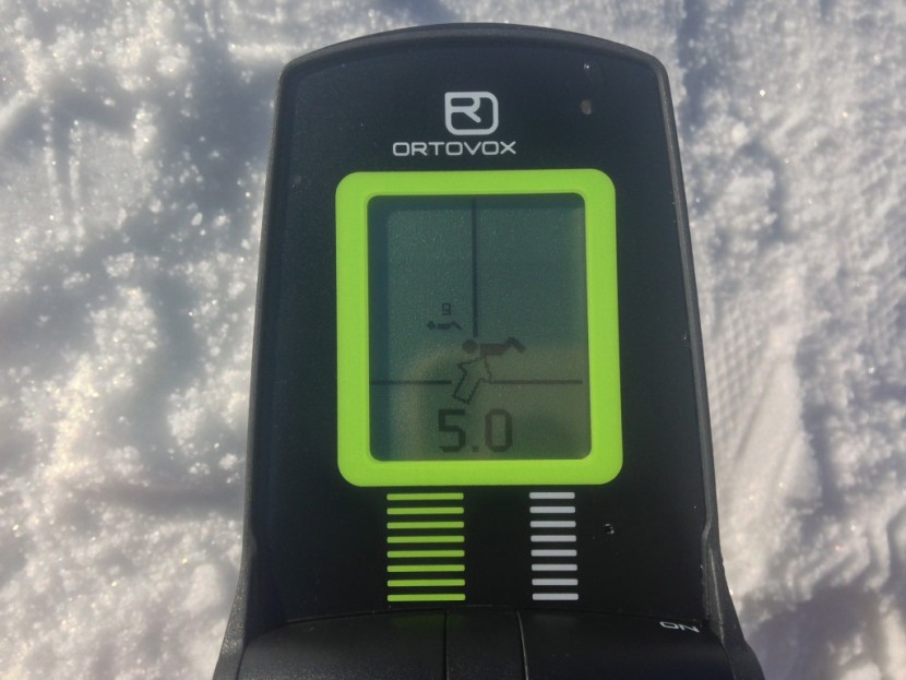 ortovox s1+ - showing the ortovox s1+ while searching for a multiple burial...