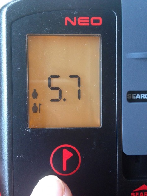 arva neo - the neo's display showing that it has flagged/marked one of the...