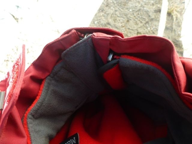 marmot sidehill component - the front, chin area of the collar of the marmot sidehill jacket...