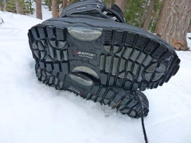 baffin maple - the lugged and multi-density sole of both baffin boot models we...
