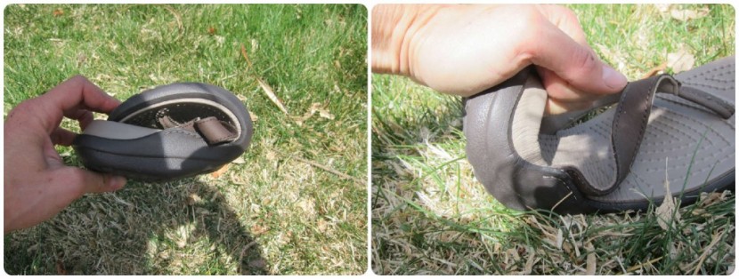 crocs capri iv - the capri iv bends in the forefoot, but provides plenty of heel...