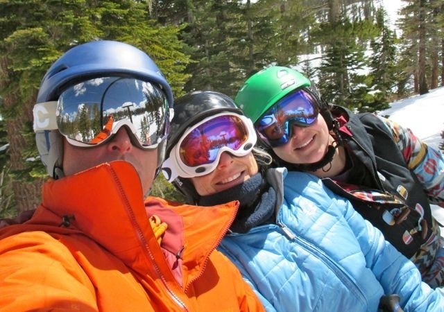 bern baker hardhat - sunny day on the slopes with some models from smith, bern, and giro.