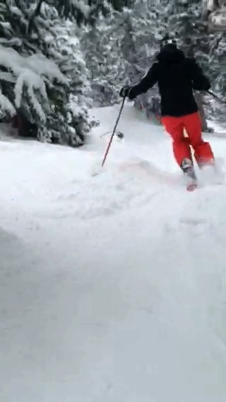 arc&#039;teryx sentinel full bib - adept at skiing trees, kerry hits fresh powder after a long hike...