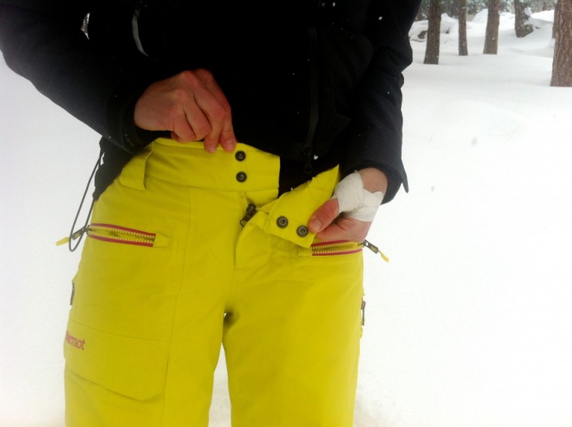 marmot women&#039;s freerider - with belt loops, exterior waist adjusters, soft fabric, and a two...