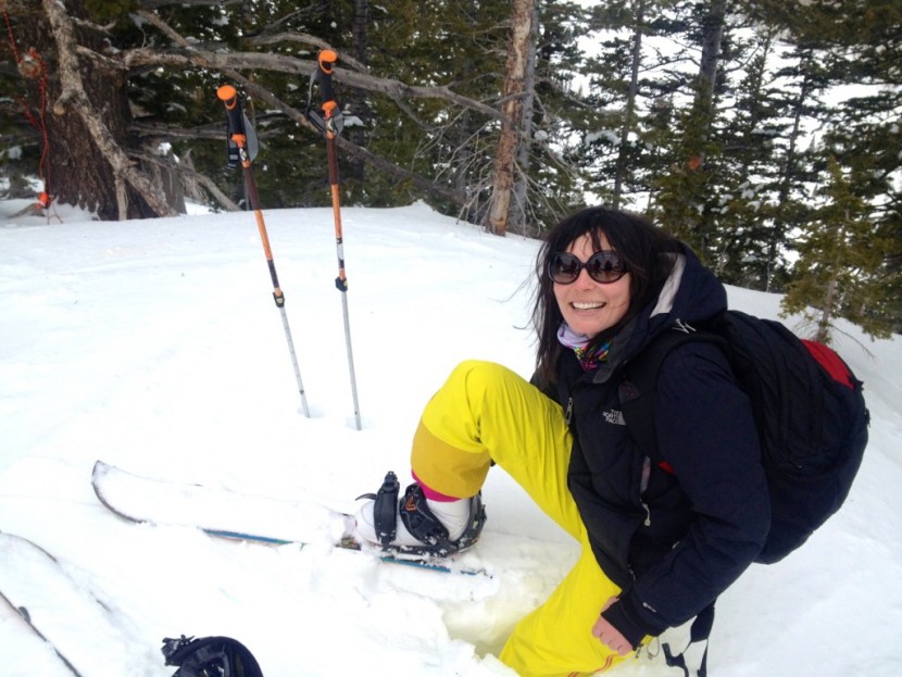 marmot women&#039;s freerider - tatiana utilizes the mobility of this pant, while sporting the...