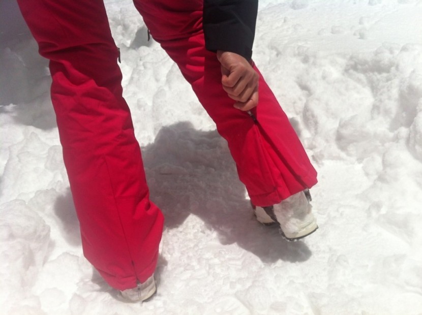 spyder traveler - rear zippers... cute although a bit hard to get to. our testers...