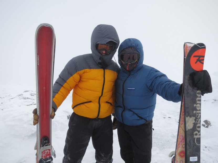 feathered friends volant - a typical backcountry ski day in new hampshire: 60 mph gusts and...