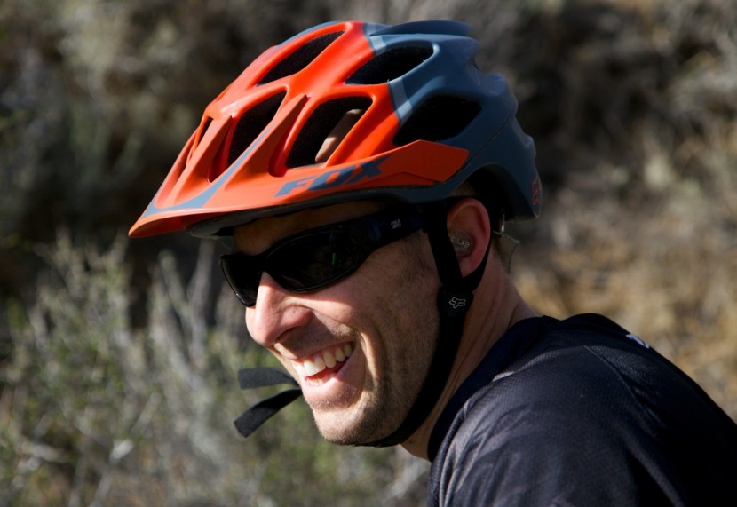 fox flux - mike sharrar in the flux helmet from fox.