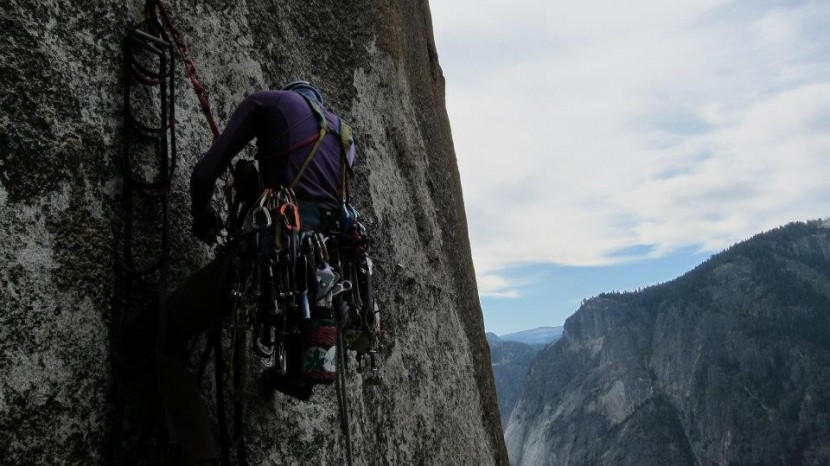 trango superfly - amanda heads off on the lost arrow spire, racked up mostly with the...