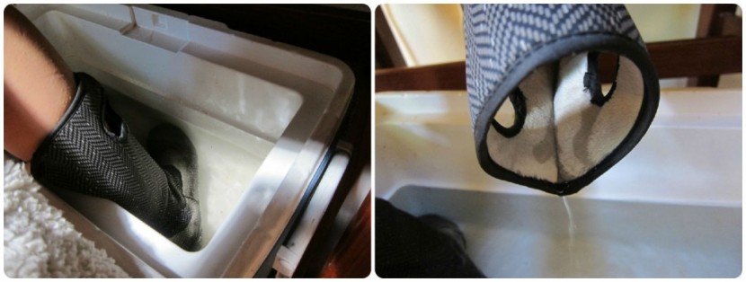 bogs women&#039;s summit - l: amanda filled up a cooler and put it under her desk while...