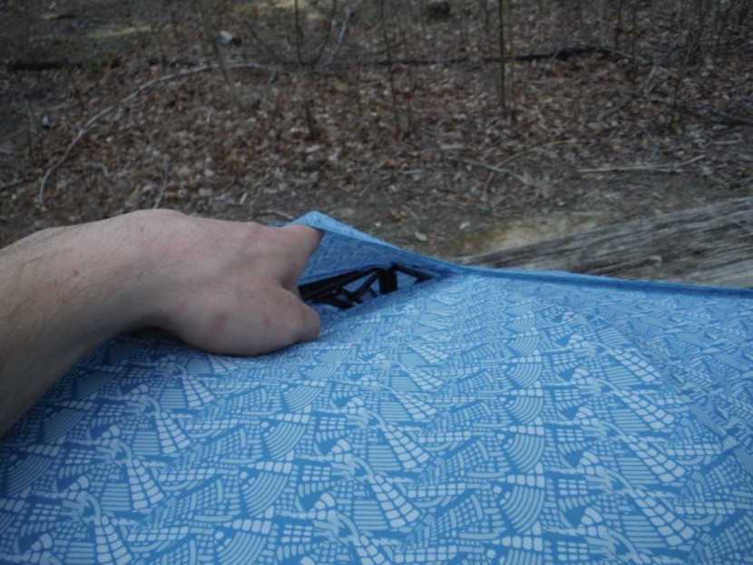 rei travel umbrella - the ventilation flap allows wind stop go through the canopy without...