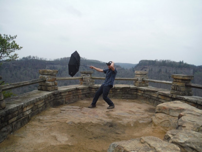 windpro compact auto - whoa! sometimes the wind is enough to flip it inside out, which can...