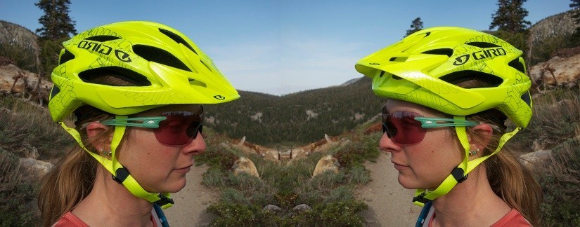 giro xar - the xar&#039;s visor in the fully down (left) and fully up (right)...