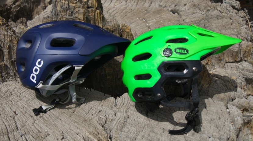 poc trabec - the trabec (left) and bell super (right). the super has the largest...