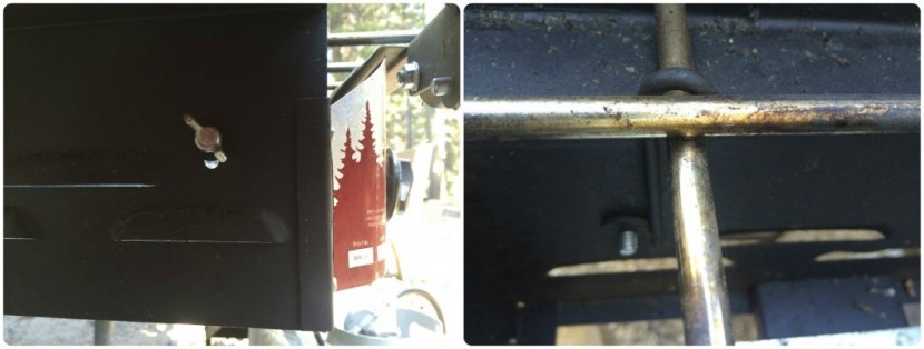 camp chef pro 90 - the wing nut, above left, must be removed in order to release the...