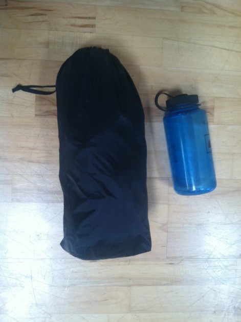 black diamond big wall hooped bivy - the included stuff sack is considerably larger than a 1-liter water...