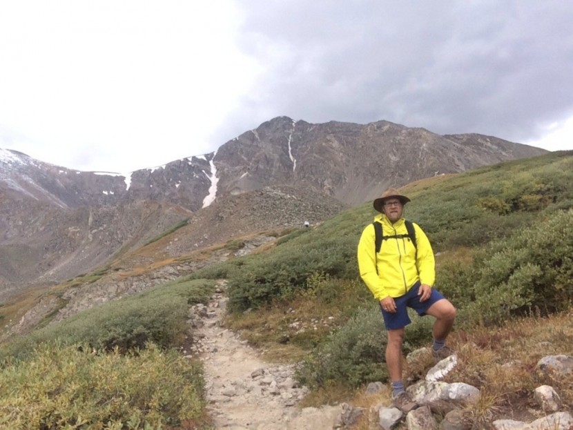 marmot essence - brandon on the way back from the kelso ridge on torreys peak.