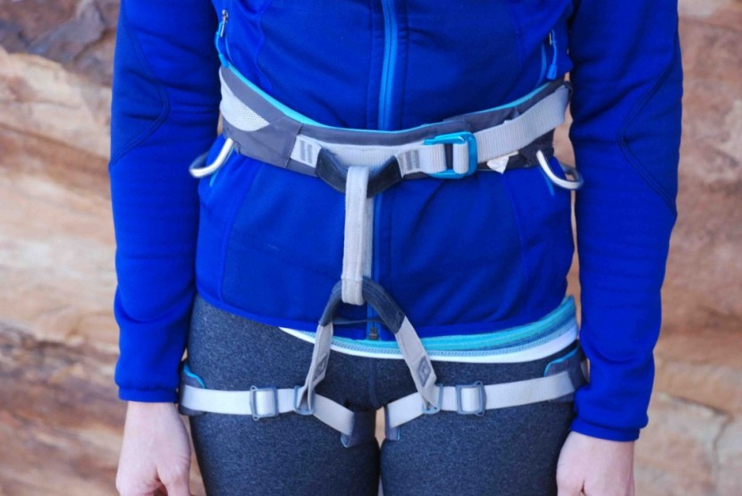 patagonia piton hybrid hoody for women - the piton hybrid fits well under a harness, though we weren't able...