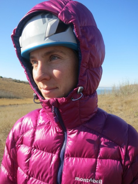 montbell frost smoke down parka for women - the frost smoke hood fit comfortably over a helmet, a rare feature...
