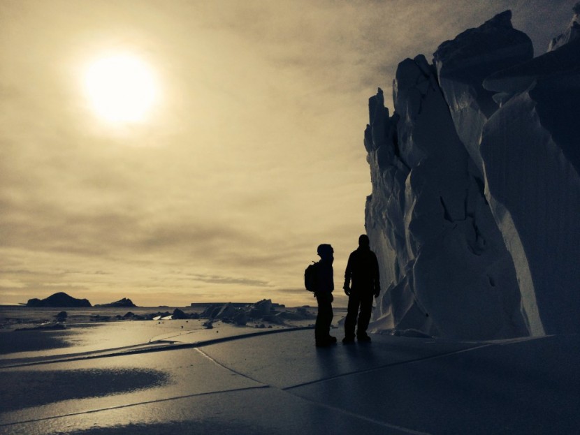down jacket men - testing down jackets and the strength of the sea ice, bay of sails...