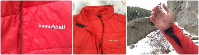 montbell ul thermawrap jacket - a microfleece hood covers the zipper when the collar is zipped up...