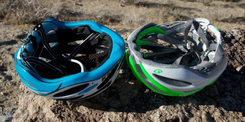 giro atmos - the kask vertigo (left) took the highest score in our durability...
